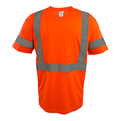 Hi-Vis Micro-Fibre Short Sleeve T-Shirt In Orange; CLASS 2